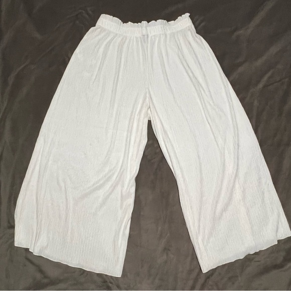 Shein Plus Paperbag Drawstring Waist Wide Leg Cover Up Pants - Picture 7 of 11